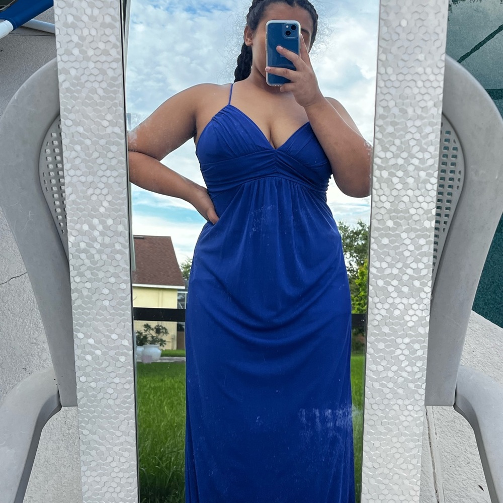 Long blue dress size 9/10